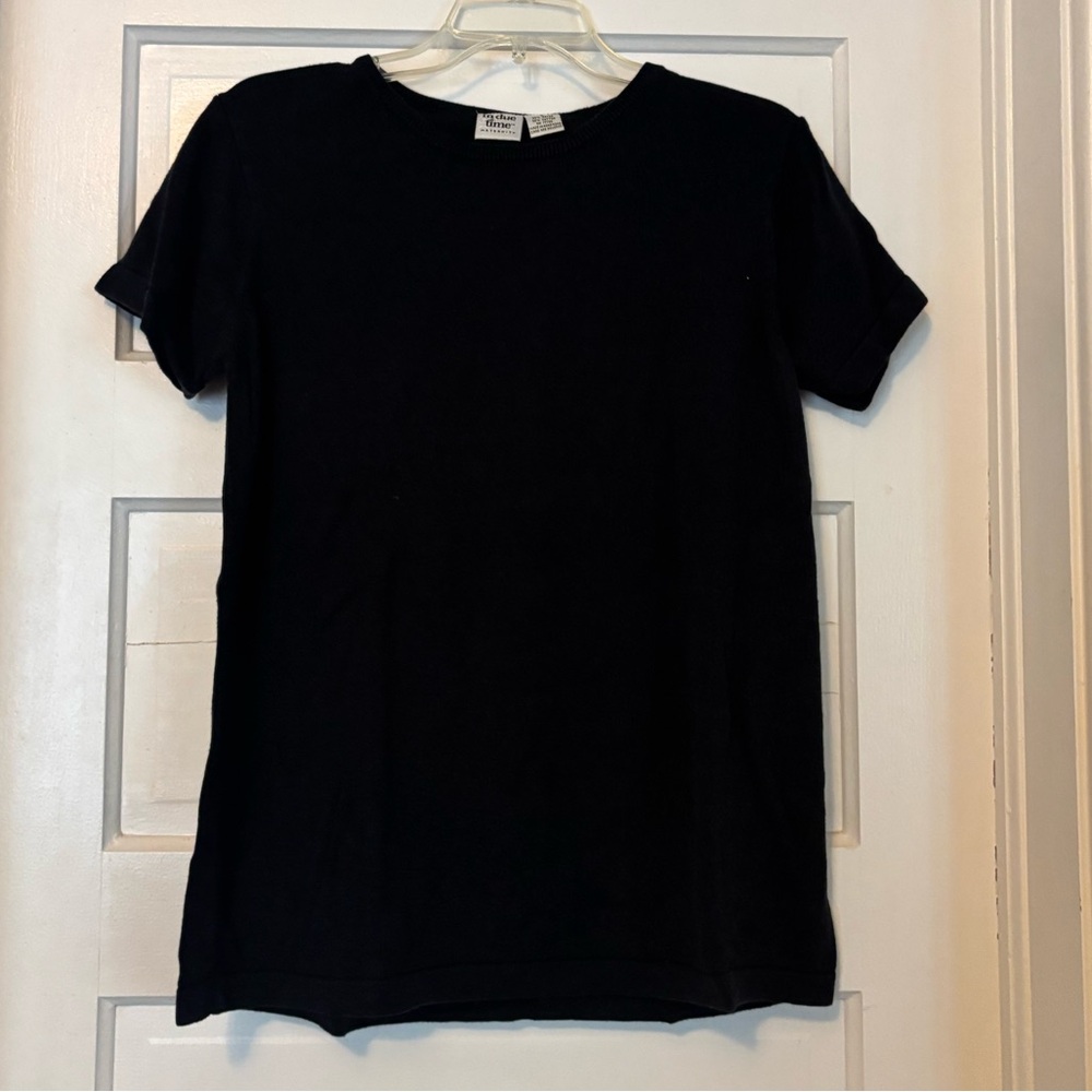 In Due Time Maternity Classic Black Women's Top